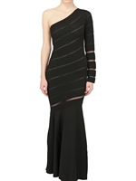 ANTONIO BERARDI - AJOUR ON MILANO STITCH DRESS - BLACK