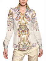 ETRO - PASLEY DRUCK STRETCH BAUMWOLL POPLIN HEMD