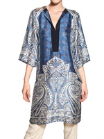 ETRO - DEVORÉ EFFECT WOVEN VISCOSE SILK DRESS