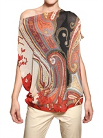 ETRO - BEDRUCKTES VISKOSE STRICK TOP