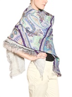 ETRO - PRINTED & WOVEN COTTON SCARF