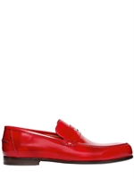 JIMMY CHOO - SMOOTH SHINY KALBSLEDER PENNY LOAFERS