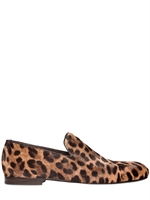 JIMMY CHOO - SLOANE LEOPARD DRUCK PONYFELL MOKASSINS