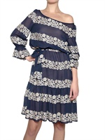 LUISA BECCARIA - EMBROIDERED SILK GEORGETTE DRESS