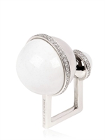 LARA BOHINC - SUN AND MOON RING - SILVER/WHITE