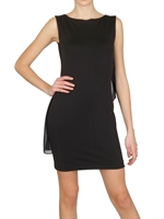 KAI AAKMANN - DRAPED CHIFFON STRUCTURED JERSEY DRESS