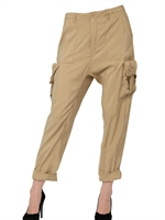 KAI AAKMANN - LIGHT, LOOSE DRILL CARGO TROUSERS - BEIGE