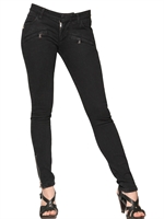 PIERRE BALMAIN - JEANS SKINNY IN DENIM STRETCH MODELLO BIKER