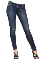PIERRE BALMAIN - JEANS SKINNY IN DENIM STRETCH MODELLO BIKER