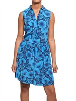 LES PETITES... - FLOWER PRINTED CREPE CHEMISIER DRESS