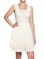 YUMI - CROCHET & GEORGETTE DRESS