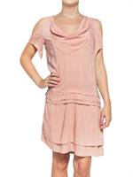 2 TWO - PRINTED VOILE DRESS - NUDE