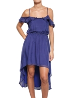 ISABEL LU - PRINTED OFF THE SHOULDER GEORGETTE DRESS