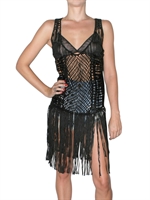UNIF - MACRAMÉ AND FRINGES DRESS