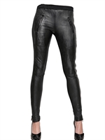 HORACE - LEATHER STRETCH AND JERSEY LEGGINGS