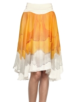 INGRID VLASOV - BEDRUCKTER SEIDEN CHIFFON ROCK