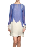 INGRID VLASOV - PRINTED SILK CIFFON LONG SLEE DRESS