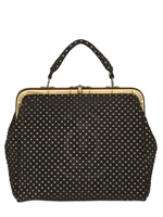 B.FLORENCE - STUDDED SUEDE MEDICINE TOP HANDLE