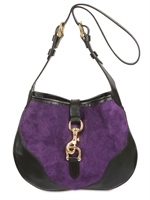 SADDLERS UNION - BORSA IN PELLE E CAMOSCIO - VIOLA