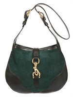 SADDLERS UNION - BORSA IN PELLE E CAMOSCIO - VERDE