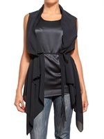 PARRONCHI - CARDIGAN IN SATIN STRETCH