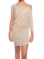 PARRONCHI - STRETCH RIBBED KNIT DRESS