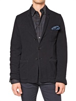 BURBERRY LONDON - VERSTÄRCKTE BAUMWOLL JERSEY STRICK JACKE