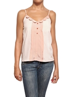 DES PETITS HAUTS - STRETCH JERSEY AND SATIN TANK TOP