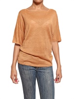DES PETITS HAUTS - OVER LINEN WITH STUD T-SHIRT