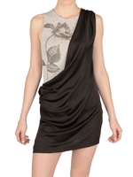 ANIYE BY - TECHNO SATIN AND JERSEY DRESS