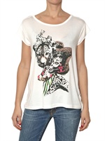 SWEET MATILDA - JERSEY STRETCH LEOPARD PRINT T-SHIRT