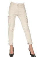 GOOD MOOD - PANTALONI IN DENIM STRETCH MODELLO CARGO