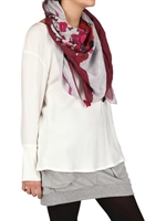 CONTILEONI - FLORAL PRINT CANVAS SCARF