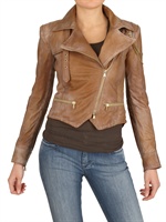 RUE THE TANNEURS - CHIODO BIKER LAMMLEDER JACKE