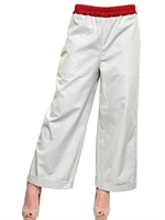 LICIA FLORIO - PANTALONI GAMBA LARGA IN COTONE STRETCH
