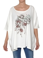 BRIAN DALES - FLOWER PRINT JERSEY T-SHIRT