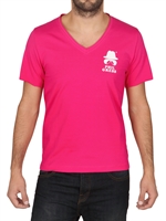 PHIL GREBB - V-AUSSCHNITT JERSEY LOGO DRUCK T-SHIRT