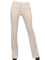 SPACE - CREPE CADY STRETCH BOOT CUT TROUSERS - TAUPE