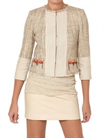 SPACE - LUREX TWEED MIT KETTEN DETAIL JACKE
