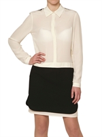 SPACE - BICOLORED GEORGETTE CHEMISIERE DRESS