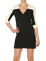 SPACE - V-NECK CREPE CADY DRESS
