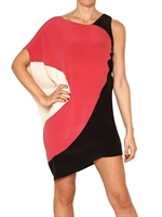 SPACE - MULTI COLORED CREPE DE CHINE TUNIC DRESS