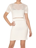 SPACE - COTTON CROCHET KNIT DRESS