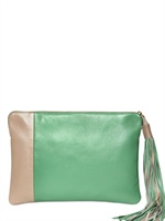 SPACE - BICOLORED CALFSKIN TASSEL CLUTCH