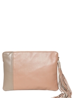 SPACE - BICOLORED CALFSKIN TASSEL CLUTCH