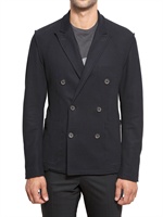 LANVIN - DOUBLE BREASTED PIQUET COTTON JACKET