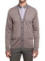 LANVIN - COTTON AND WOOL KNIT CARDIGAN SWEATER