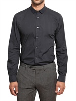 LANVIN - RIPSBAND KRAGEN BAUMWOLL POPLIN HEMD