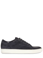 LANVIN - SUEDE AND PATENT LEATHER SNEAKERS