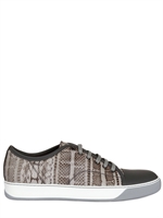 LANVIN - SNAKE AND LEATHER SNEAKERS